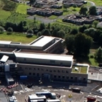 drone Omagh enhanced hospital aerial