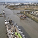 Upstream and Downstream Berths, and linkspan bankseat under construction